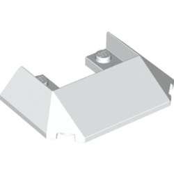 LEGO part 4365 ROOF FRONT 6X4X1 in White