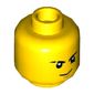 Minifig Head Jay, Firm Grin / Worried Print