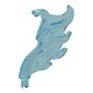 Wave / Flame Rounded Wing Shaped with Bar (Frozen Water) with Marbled Glitter Trans Clear Pattern