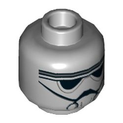 Minifig Head AT-DP Pilot / Imperial Driver, Goggles and Breathing Mask Print