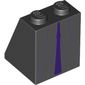 Slope 65° 2 x 2 x 2 with Bottom Tube - Robe with Dark Purple Inset and Folds print (Maleficent)