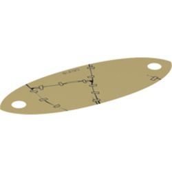 Sail, 4 x 9 Oval with Rips and Clamps Print
