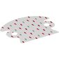 Cape, Large Rounded Collar, Arm Holes, Red Back, Red and Gray Fur Spots Print