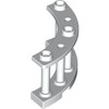 White Fence Spindled 4 x 4 x 2 Quarter Round with 3 Studs