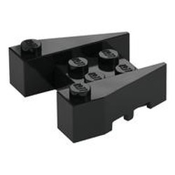 LEGO part  BRICK 4X4/18° in Black