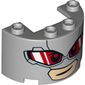 Cylinder Half 2 x 4 x 2 with 1 x 2 Cutout - Giant-Man Face with Red and White Goggle Lenses print