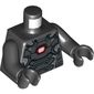 Torso Armor, Silver Plates with White and Red Hexagon Print (War Machine), Black Arms and Hands