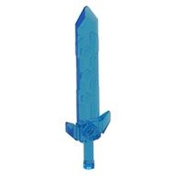 Weapon Sword Long with Angular Crossguard Flat Silver Pattern