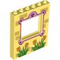 Panel 1 x 6 x 6 with Window and Pink Window Frame and Tulips Print