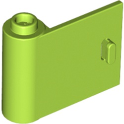 LEGO part 10092262 LEFT DOOR W/KNOB HINGE 1X3X2 in Bright Yellowish Green/ Lime