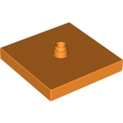 LEGO part PLATE 4X4 W.ROTATION SNAP,MALE in Bright Orange/ Orange