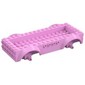 Vehicle Base 8 x 16 with Wheel Arches, Front and Side Studs, and 4 x 14 Recessed Studded Section, 3 Holes, Bright Pink Wheel Clip Pins