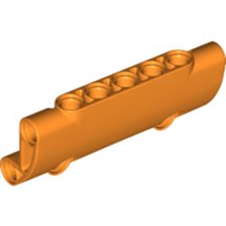 LEGO part 24119 BOWED PANEL 3X7X2 W/ 4.85 HOLE in Bright Orange/ Orange