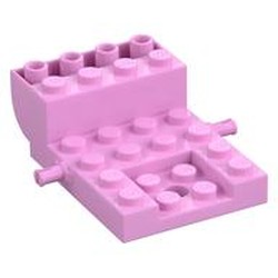 Vehicle Base, Carriage 4 x 6 x 1 2/3 with Wheel Clip Pins