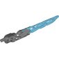 Large Figure Weapon Sword, Protector, with Marbled Medium Azure Blade Pattern