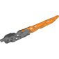 Large Figure Weapon Sword, Protector, with Marbled Orange Blade Pattern