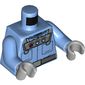 Torso Shirt with Front Pockets under Silver Control Unit with 3 Gauges and Belt with Silver Buckle print, Medium Blue Arms, Light Bluish Gray Hands