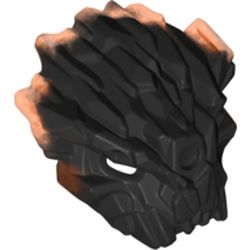 Large Figure Mask of Corruption with Marbled Trans-Neon Orange Pattern