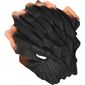 Large Figure Mask of Corruption with Marbled Trans-Neon Orange Pattern