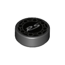 Tile Round 1 x 1 with Porsche RS Print