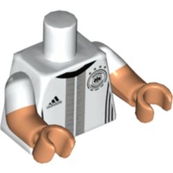 Torso, Dual Molded Arms, Adidas and DFB Logos / 'ÖZIL 8' Back Print, White Sleeves Pattern, Nougat Arms and Hands