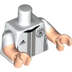 Torso, Dual Molded Arms, Adidas and DFB Logos / 'MÜLLER 13' Back Print, White Sleeves Pattern, Light Nougat Arms and Hands