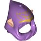 Hood and Light Nougat Elf Ears Combo with Hole on Top and Gold Elves Tribal Print