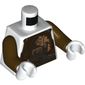 Torso Armor, Dark Brown Chest Plate Print, Dark Brown Arms, White Hands