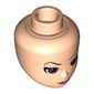 Minidoll Head with Magenta Eyes and Lips and Thin Eyebrows Print (Ragana)