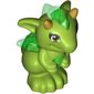 Creature, Dragon, Baby with Trans-Green Belly, Spines and Wings and Gold Horns Print