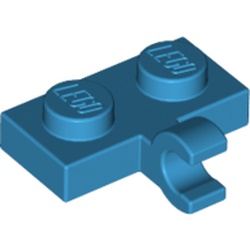 LEGO part PLATE 1X2 W. 1 HORIZONTAL SNAP in Dark Azure