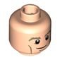 Minifig Head Manuel Neuer, Dark Tan Eyebrows, White Pupils, Cheek Lines, Smile Print [Hollow Stud]