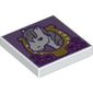 Tile 2 x 2 with Stylised Friends Pony Head and Horseshoe Print