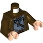 Torso Robe, Necklace, and Belts over Dark Bluish Gray Tunic Print (Lor San Tekka), Dark Brown Arms, Light Nougat Hands