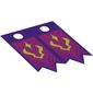 Flag, 38 x 60 mm with Dark Purple, Magenta, and Lime Print [Complete Sheet of 2]