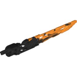 Large Figure Weapon Sword, Protector, with Marbled Orange Blade Pattern