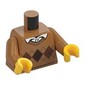 Torso Argyle Sweater with White Shirt Collar Print, Medium Nougat Arms, Yellow Hands