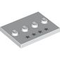 Plate Special 3 x 4 with 1 x 4 Center Studs and 4 Silver Stars Print