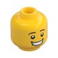 Minifig Head, Eyebrows, Open Mouth Smile, with Teeth