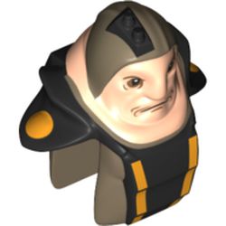 Minifig Head Special with Chest and Shoulder Cover (Unkar Plutt)