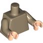 Torso, Dark Tan Arms, Light Nougat Hands [Plain]