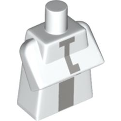 Torso Special, Long with Folded Arms with Light Bluish Gray Stripe Print