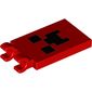 Tile Special 2 x 3 with 2 Clips with Minecraft Face Print[Thick Open O Clips]
