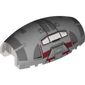 Windscreen 10 x 6 x 3 Bubble Canopy Double Tapered with Square Front Cutout and Rebel Combat Frigate Print