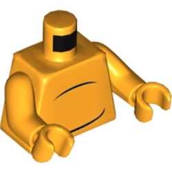 Torso 2 Black Curved Body Lines print, Bright Light Orange Arms and Hands