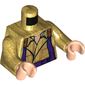 Torso Shirt with Dark Purple Straps Print, Pearl Gold Arms, Light Nougat Hands