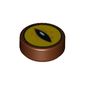 Tile Round 1 x 1 with Eye Print