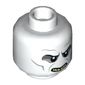 Minifig Head Voldemort, Gray Eyeshadow, Evil Grin Print
