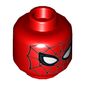 Minifig Head Spider-Man, Small White Eyes, Black Web Print [Hollow Stud]