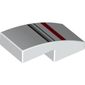Slope Curved 2 x 1 No Studs [1/2 Bow] with Ecto 1 Stripes Print